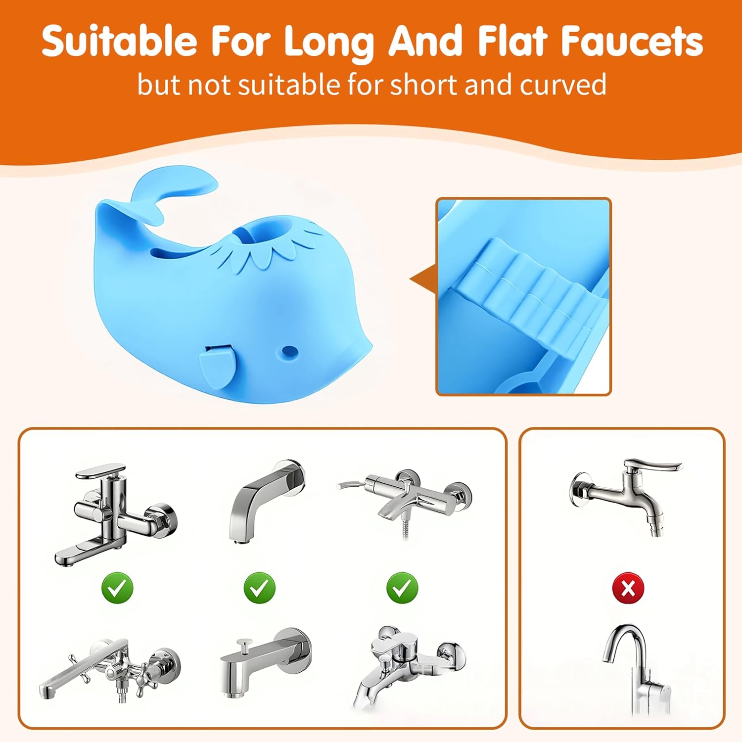Skyroku Toddler Faucet Extender & Blue Bathtub Spout Cover, Sink Extender with Temperature Sensor for Bathroom Sinks, Kitchen, Bathtubs, Bundle and Save!