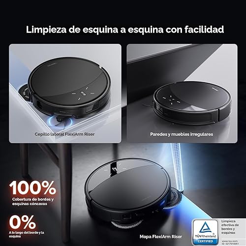 Miniatura 6 de roborock Saros - Robot aspirador y trapeador 10R, succión de 22,000 Pa, sin enredos, ultra delgado de 3.14 pulgadas, tecnología de elevación