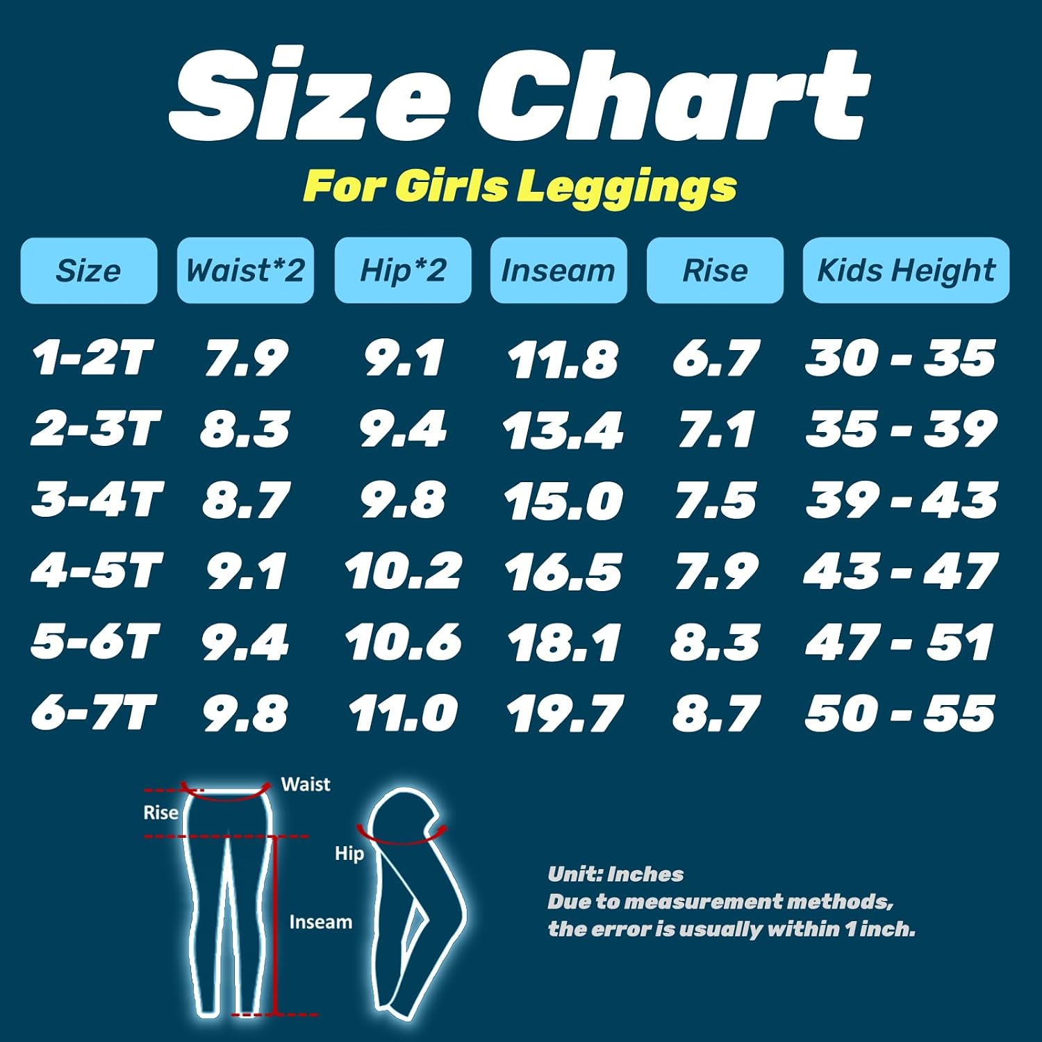 Girls' Leggings, Tight Bottom Pants, Stretch Leggings for Girls Toddler Little Kids Baby