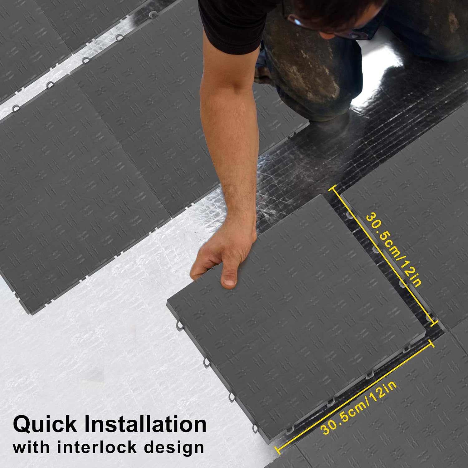 Buy Vevor Garage Floor Tiles 12x12 Garage Floor Covering Tiles 25 Pack Graphite Diamond Plate Garage Flooring Tiles Slide Resistant Modular Garage Flooring 55000lbs Capacity For Basement Gym Online In Indonesia B08w357jbg