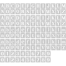 2 Inch Letter Stencils Set, 124 Pcs Reusable Alphabet & Number Kit
