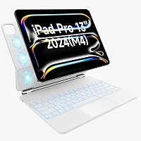 HOU Magic Keyboard iPad Pro 13 (M4) Tokkal - QWERTZ Billentyűzet, Bárhol Kattintható Trackpaddel, 7 Színű Háttérvilágítás, Mágneses Dizájn,  1