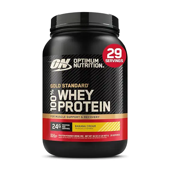 Optimum Nutrition Gold Standard 100% Whey Protein Powder, Banana Cream, 2 Pound (Packaging May Vary) 1