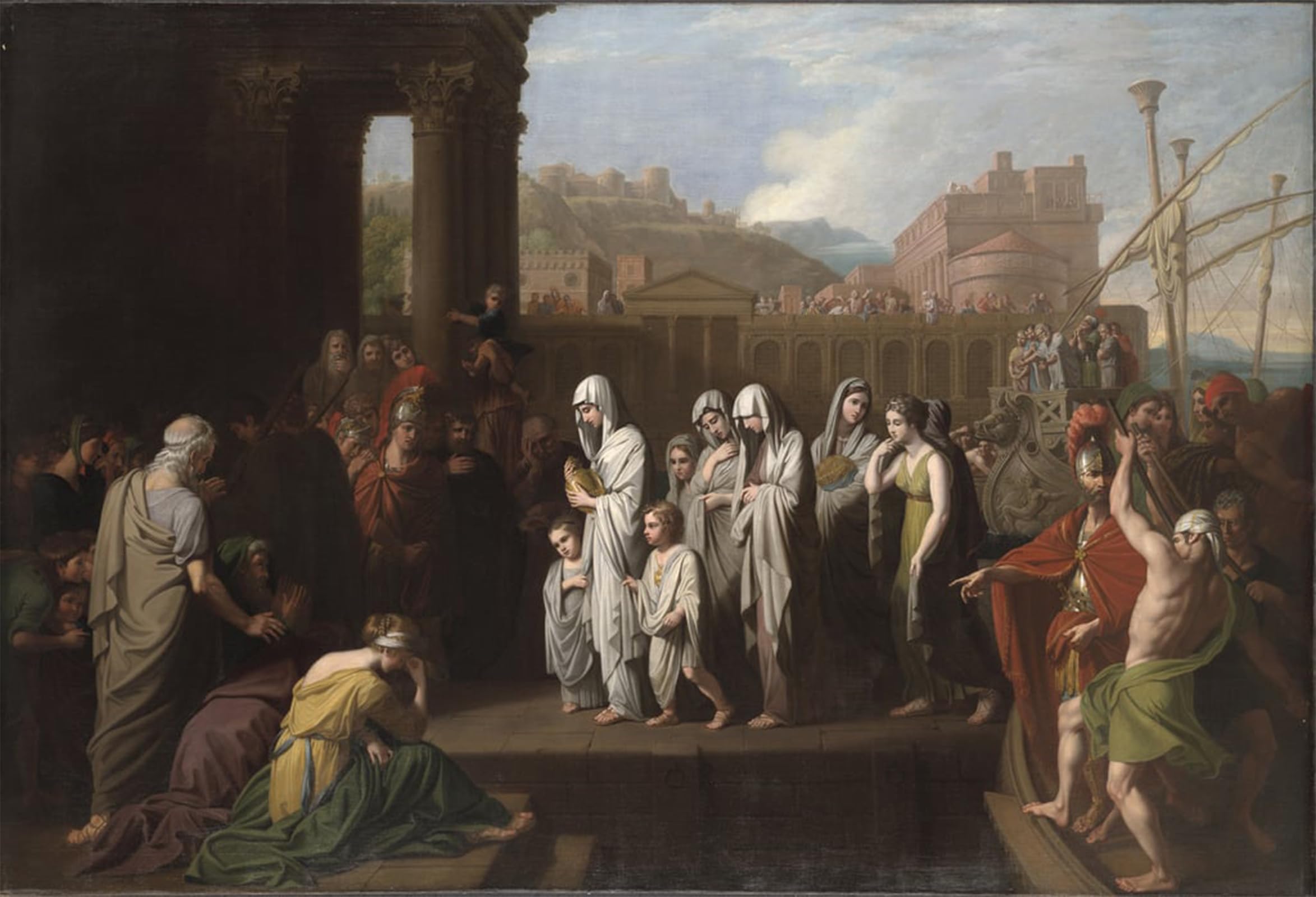 Tableau impressions d'art Agrippine à Brundisium de Benjamin West 60x90cm - 5