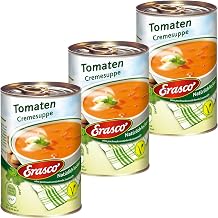 Erasco Tomato Cream Soup with Tomato Pieces Natural 390 ml Pack of 3