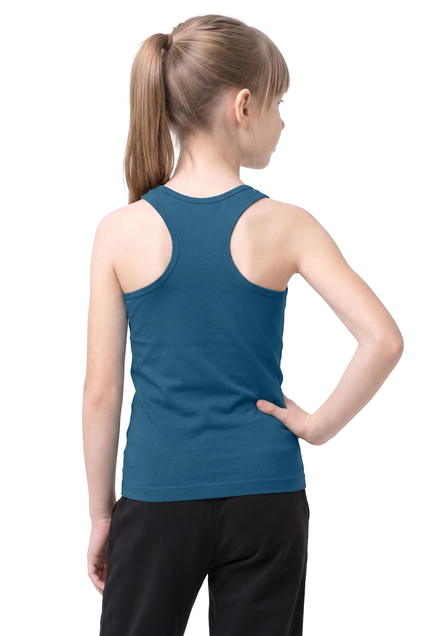 Kurve Premium Girls Seamless Supersoft Wide Strap Comfortable Racerback Tank (Made with Love in The USA)