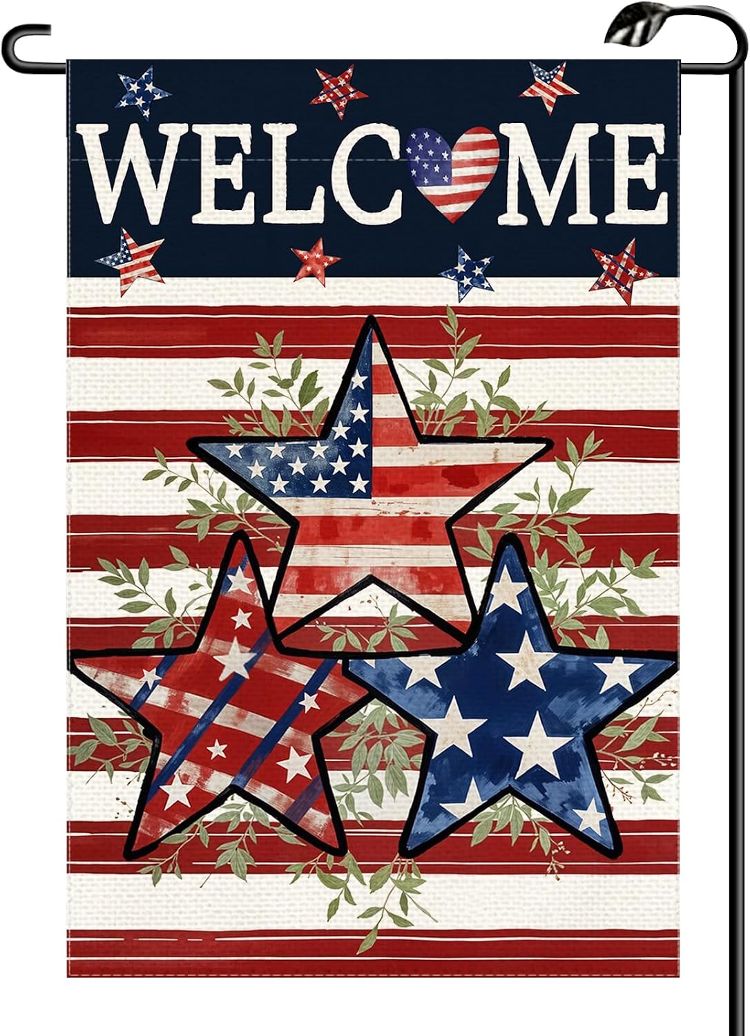 Independence Day 4th of July Garden Flag 12x18 Inch Double Sided Patriotic American Stars and Stripes Memorial Day Welcome Small Flags Outside Decoration For Yard (ONLY FLAG) MD11 image 3