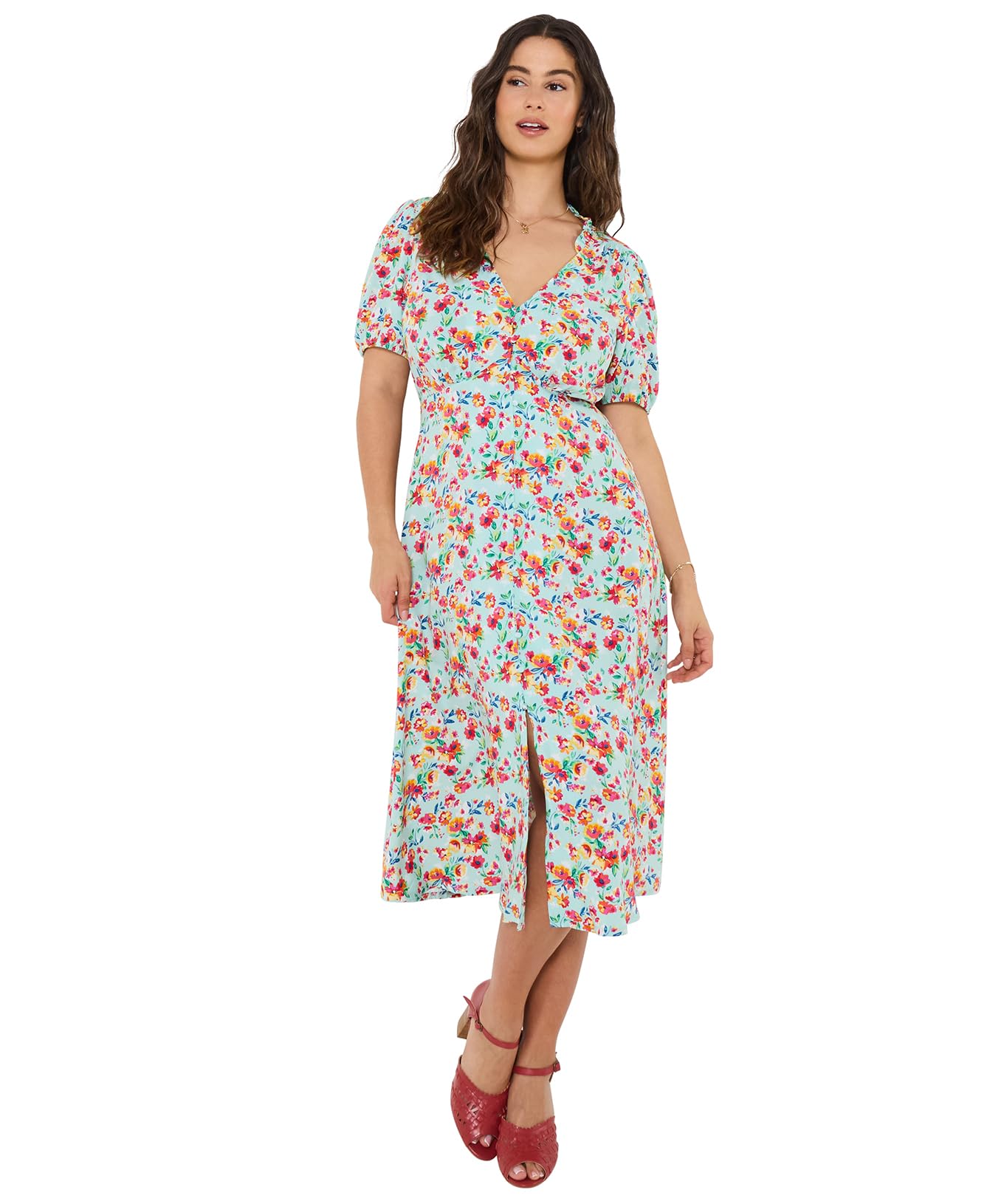 Joe Browns Women's Multi Penelope Floral Tea Dress Size 8