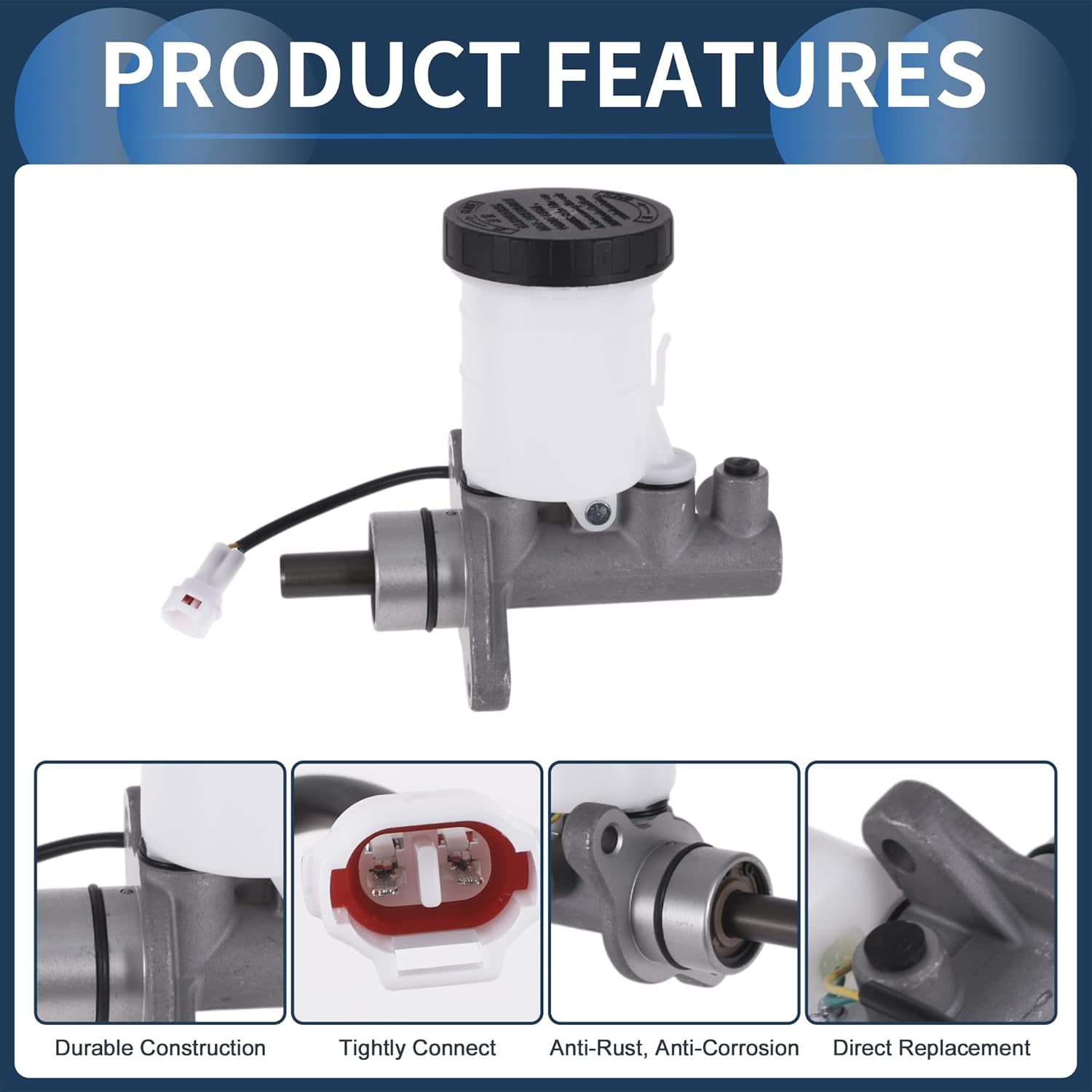 Brake Master Cylinder with Reservoir No.5110056B20 for SUZUKI VITARA 1.6 1990-1998 Hydraulic Master Cylinder Aluminum Alloy Plastic 1 Pcs