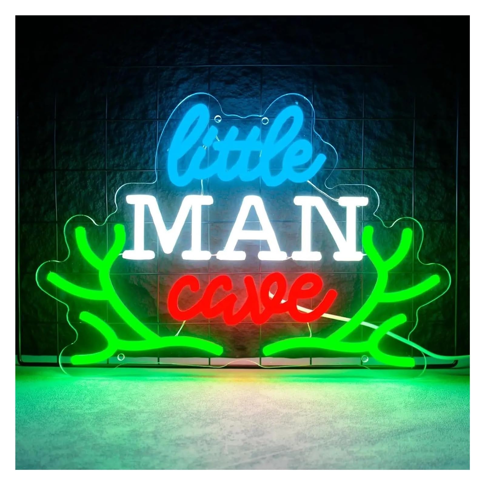 LEMST Sign Lamp Little Man Cave Neon Sign Light Dimmable USB Powered for Bar Club Bedroom Hotel Birthday Decor 40cmx27.5cm