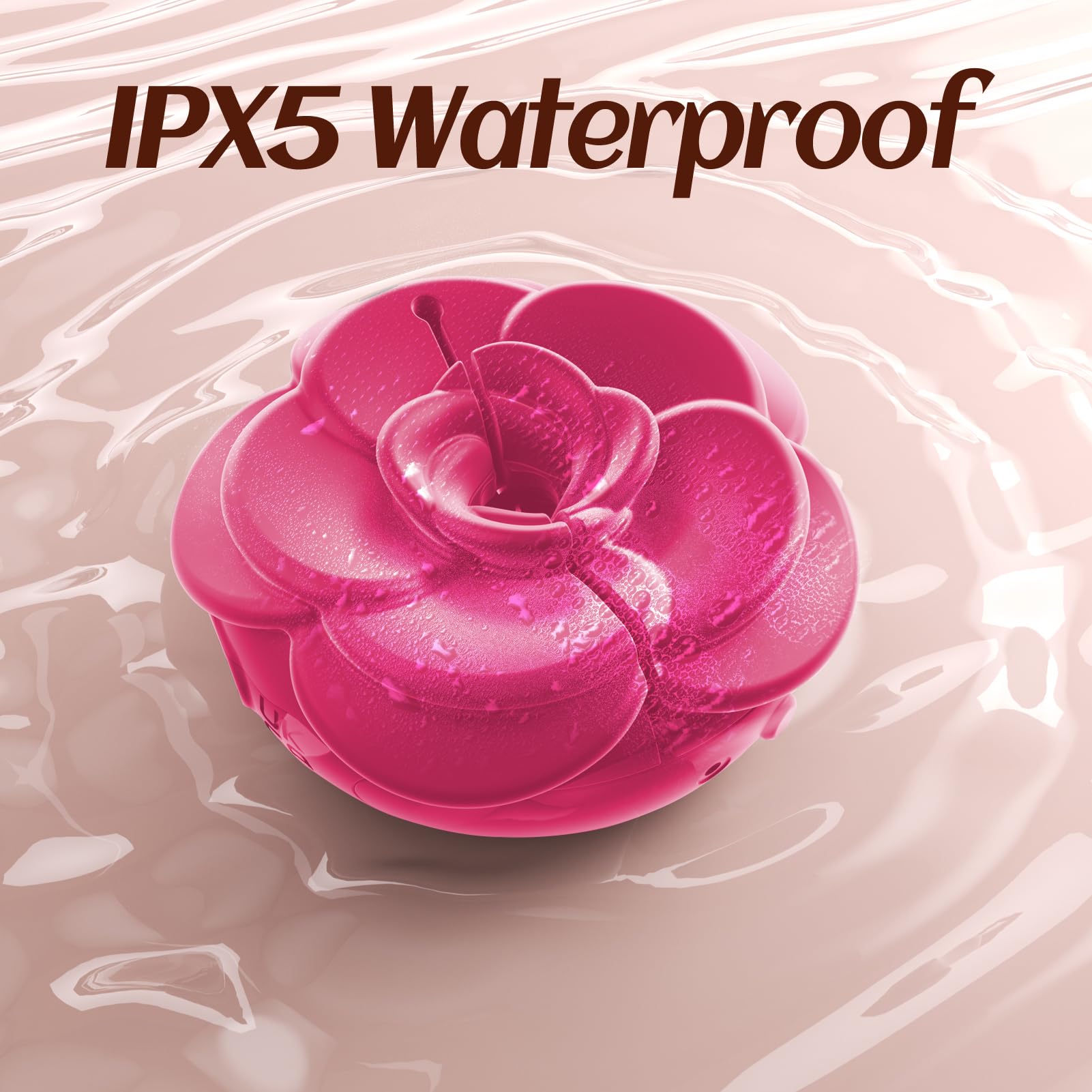 foshjay Nipple Toys Rose Toy - Nipple Clamps BDSM Toys with 9 Vibrating Modes Female Sex Toys 1 Pair Adult Toys for Women Silicone Nipple Vibrator Adjustable Couples Sex Toy: Pink