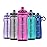 Pogo BPA-Free Tritan Plastic Water Bottle with Soft Straw Lid, 18 Oz, Fuchsia