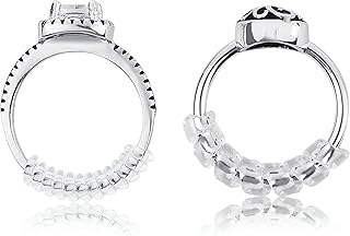 واقي مقاس الخاتم - حل عملي للخواتم الفضفاضة، هذه المجموعة المكونة من أربعة أدوات ضبط سيليكون شفافة تضمن ملاءمة مريحة وآمنة للجميع.