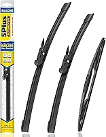 5 PLUS Silicone Wiper Blades for 2012-2017 Buick Enclave - 24"+21"+12" Set of 3, Waterproof All-Weather, Easy No-Tool Install