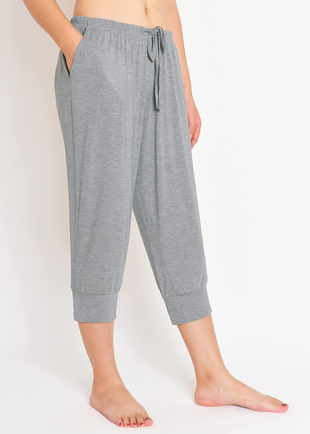 Latuza Women's Viscose Jogger Capri Pajama Lounge Pants - Image 2