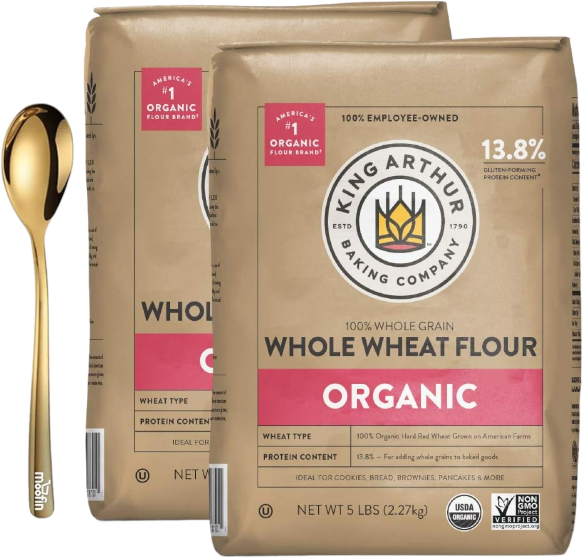 King Arthur, White Whole Wheat Flour, 100 Whole Grain, NonGMO Project Verified