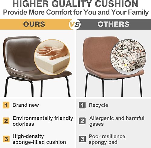 Miniatura 5 de TAVR Furniture Juego de 2 taburetes de mostrador de 24 pulgadas de altura de mostrador con capacidad para hasta 500 libras, sillas de altura de