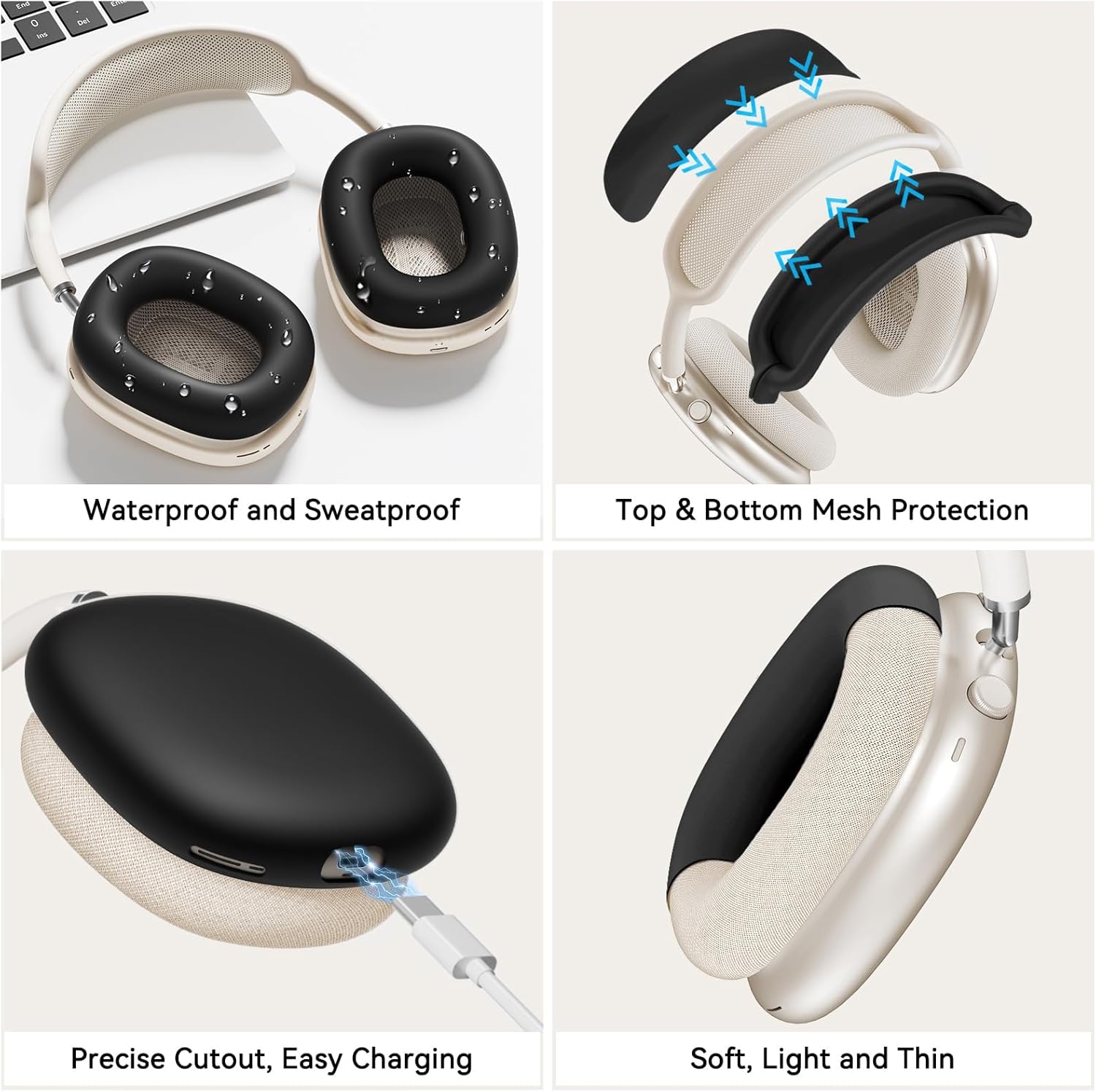 الاقتصادي - حافظة حماية متوافقة مع سماعات ايربودز ماكس، كفر مص... - view 4