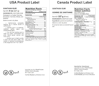 Food to Live Xanthan Gum, 8 Ounces - Kosher, Vegan, Keto Friendly, Pure Powder, Bulk, Great for Baking