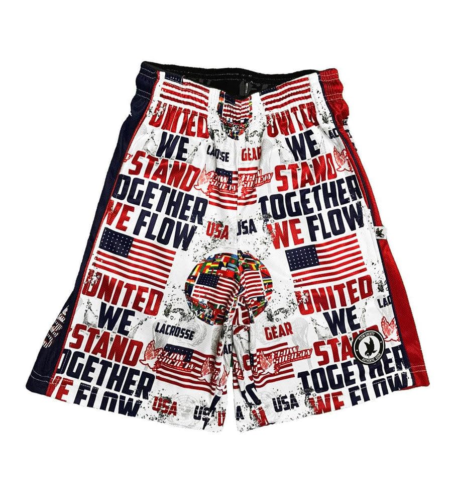 Flow Society United We Flow Attack Boys Shorts - LAX - Athletic - Basketball - Baseball - Hockey - Football - Lacrosse