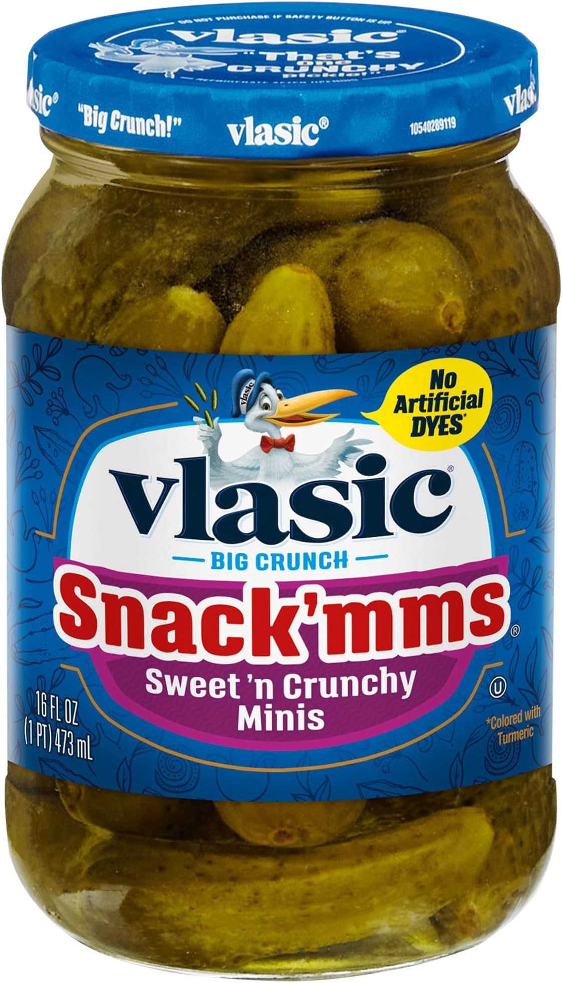 Vlasic Snack'mms Sweet'n Crunchy Mini Pickles, 16 FL OZ