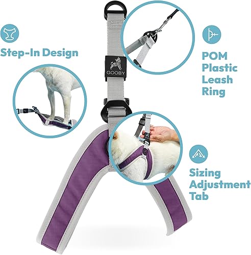 Miniatura 2 de Gooby Simple Step-in III - Arnés para perro chico, resistente a los rasguños, hecho de suave malla transpirable, arnés para perros medianos y