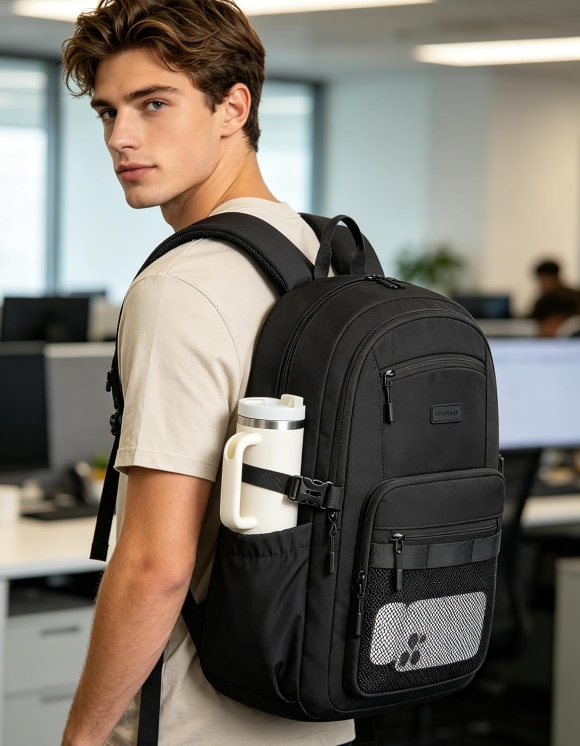 LOVEVOOK Laptop Backpack Women/Men with 40oz Cup Holder