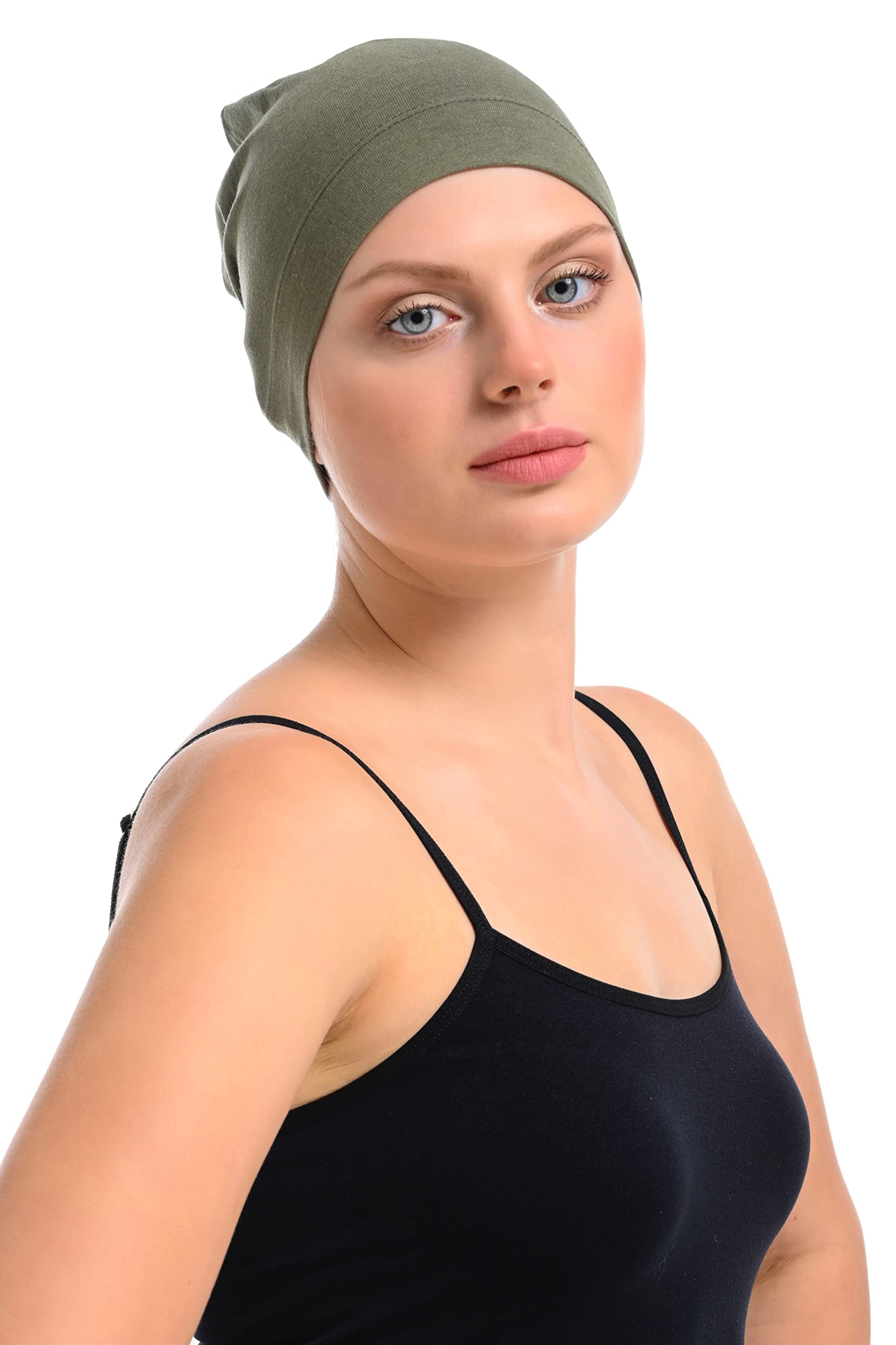 Bambus Mütze für Damen – Chemo Mütze bei Haarausfall, atmungsaktive Nachtmütze, Kopfbedeckung aus Bambus & Baumwolle bei empfindlicher Kopfhaut, Beanie Schlafhaube Frauen