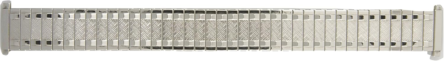 Gilden Unisex Expansion 16-20mm Crosshatch Stainless Steel Watch Band 510