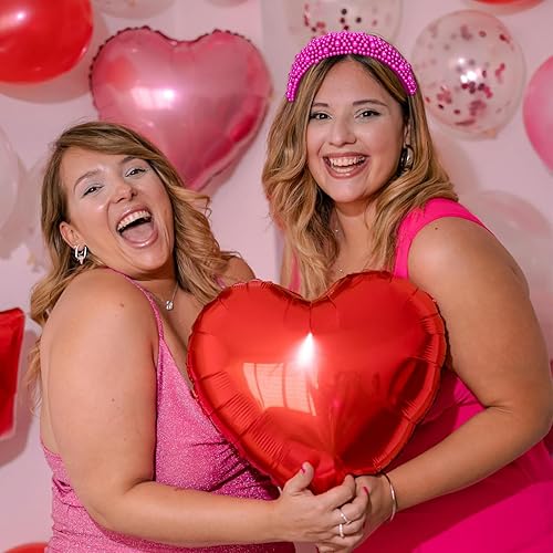 Miniatura 10 de Wecoe Diadema con cuentas de perlas, accesorio para el cabello navideño de lujo para mujeres, niñas, regalo de cumpleaños