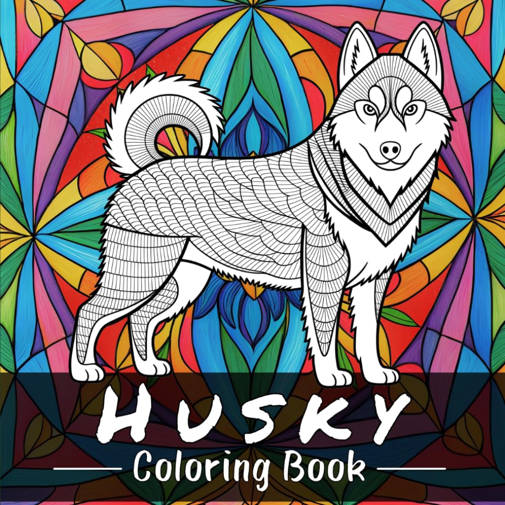 Husky Coloring Book: 40 Relaxing Mandala Style Coloring Pages for Husky Lovers