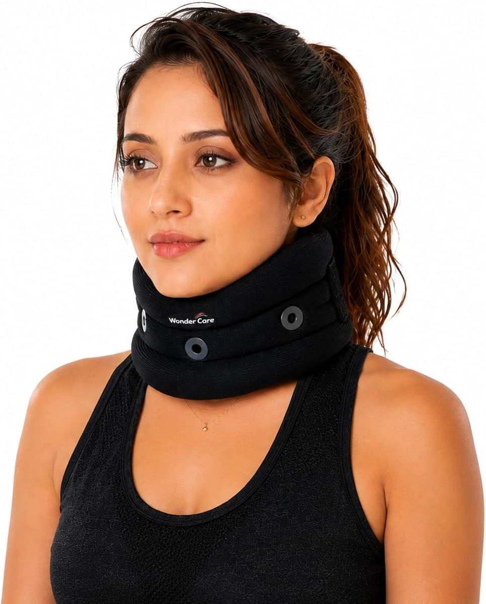 Neck Brace for Sleeping Cervical Collar Adjustable Neck Support Brace Relief Cervical Spine Pressure Ideal for Travel, Office Workers & Neck Injury Recovery, Large
