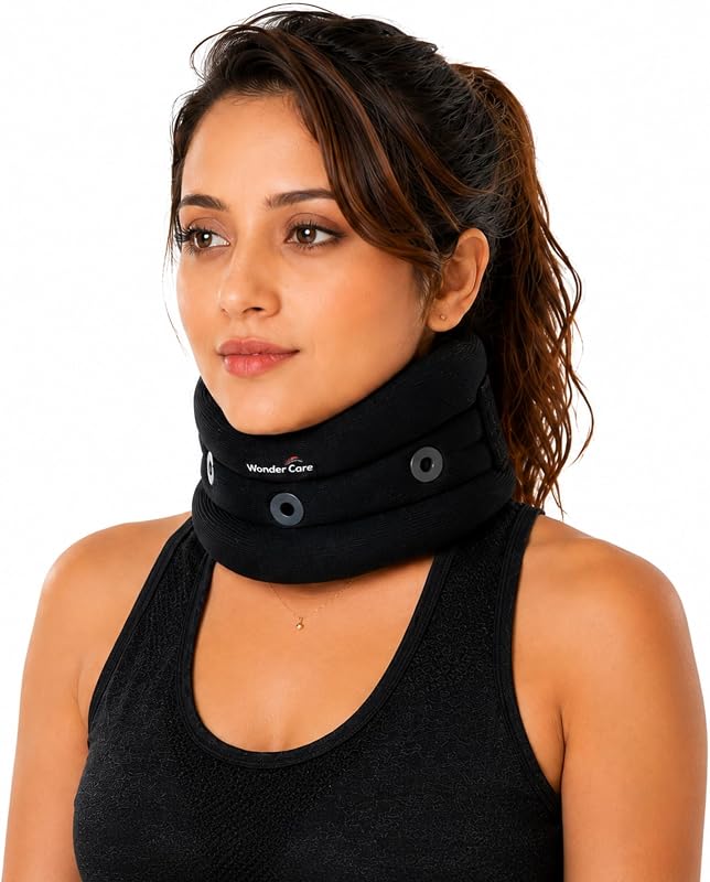 Neck Brace for Sleeping Cervical Collar Adjustable Neck Support Brace Relief Cervical Spine Pressure Ideal for Travel, Office Workers & Neck Injury Recovery, Large