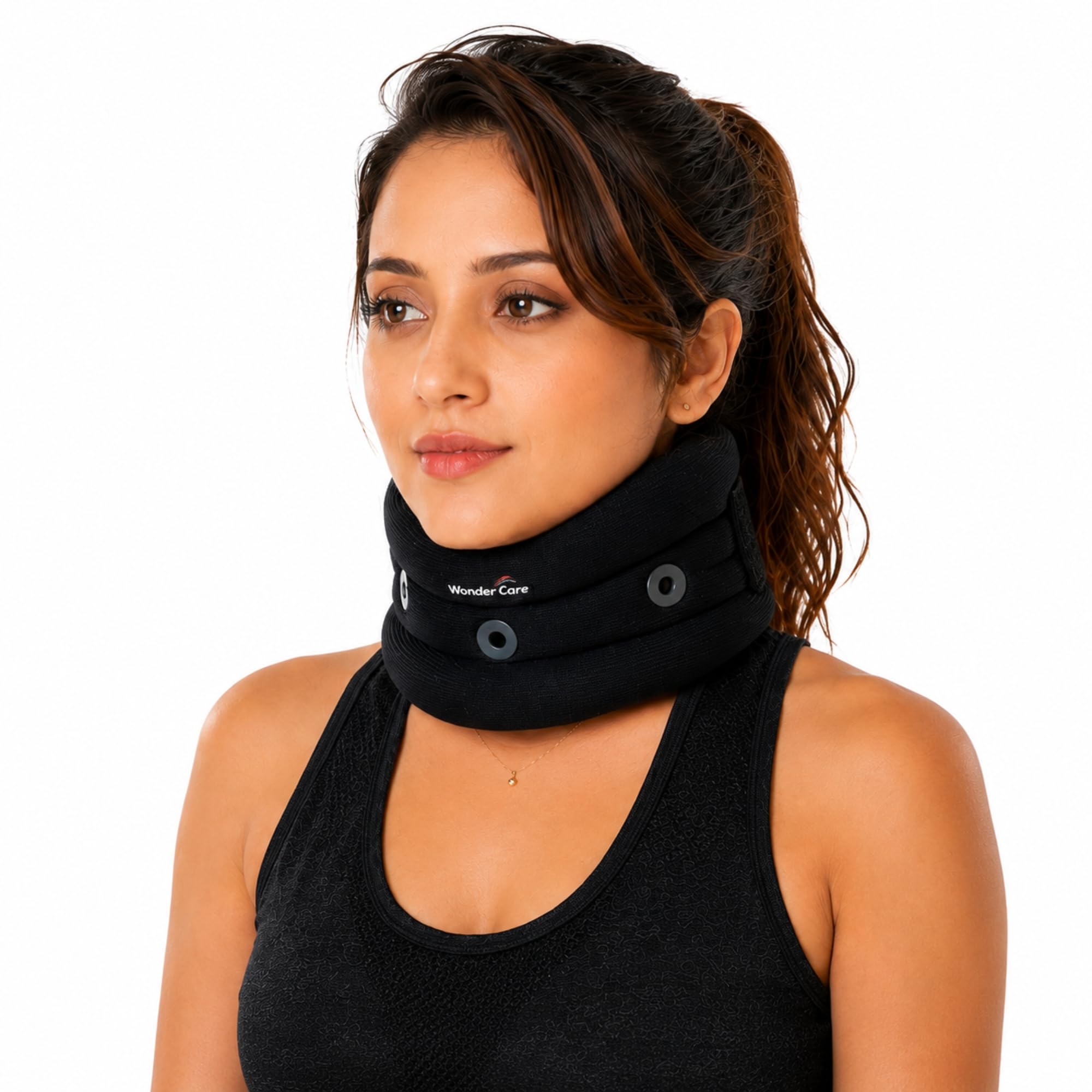 Wonder Care Plastic Soft Cervical Collar Adjustable Collar Neck Support Brace Neck Support Soft Neck Collar Neck Brace For Neck Pain And Support For Women & Men, large