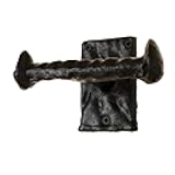 Rustic State Motris Cast Iron Hook with Dual Headed Design Antique Railroad Spike Coat Hook Wall Mount Forged Hanger for Towel Bag Hat Pot Pan - Black