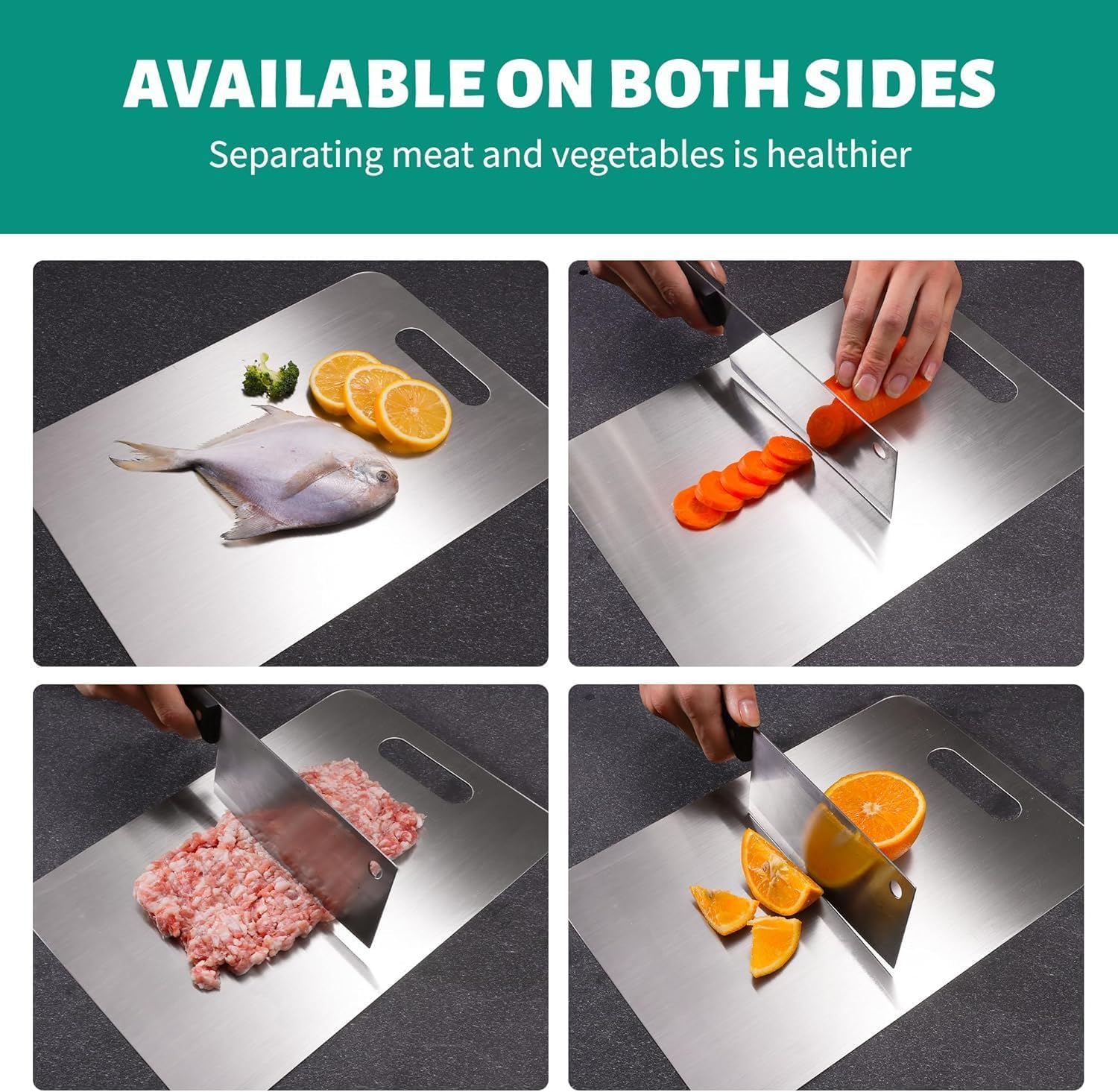 Cutting Board, New Upgrade Titanium Cutting Boards for Kitchen, Hygiene Durability Non Stick Titanium Chopping Board, Double sided Cutting Mat(23.6 * 15.7inch)