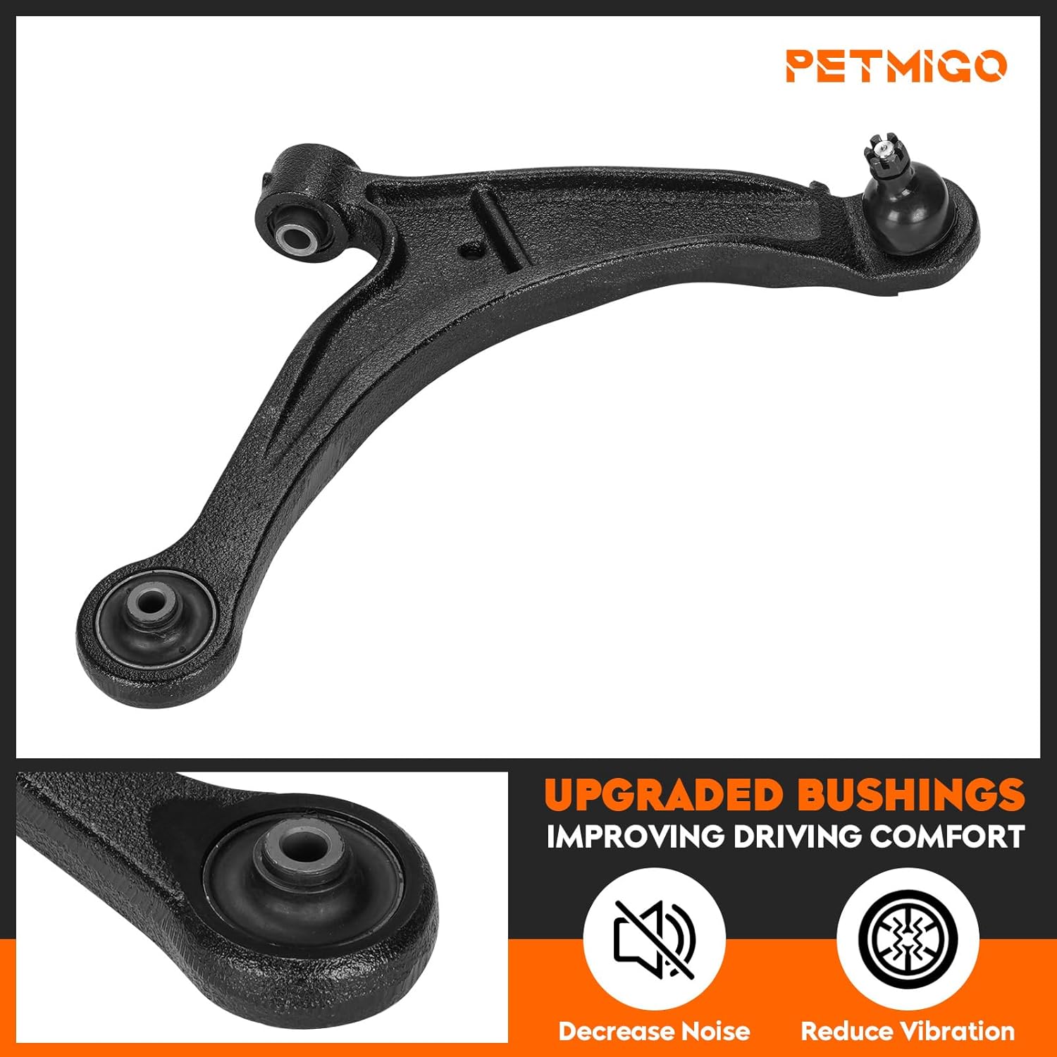 Front Suspension Lower Left + Right Control Arms with Ball Joint Kit Fit for Honda Ridgeline 2006-2014, 2Pcs