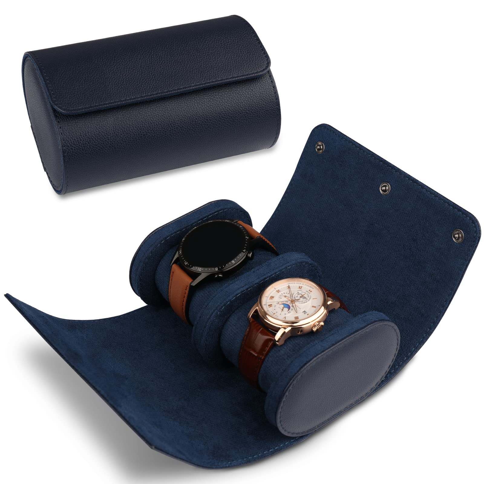 Boîte à Montre Cuir Portable 1 Emplacement – Étui Voyage Luxe Marron Pour Homme & Femme