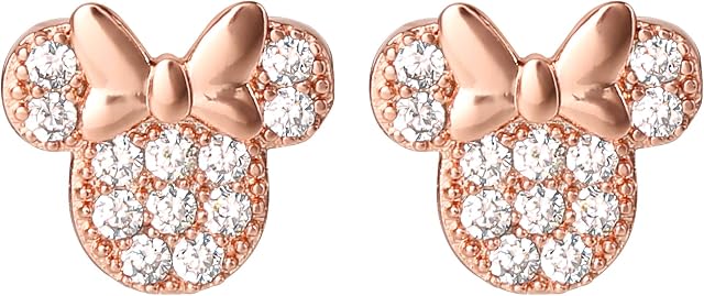 Peers Hardy Minnie Mouse Stone Set Rose Gold Plated Earrings EF00661PZWL One Size