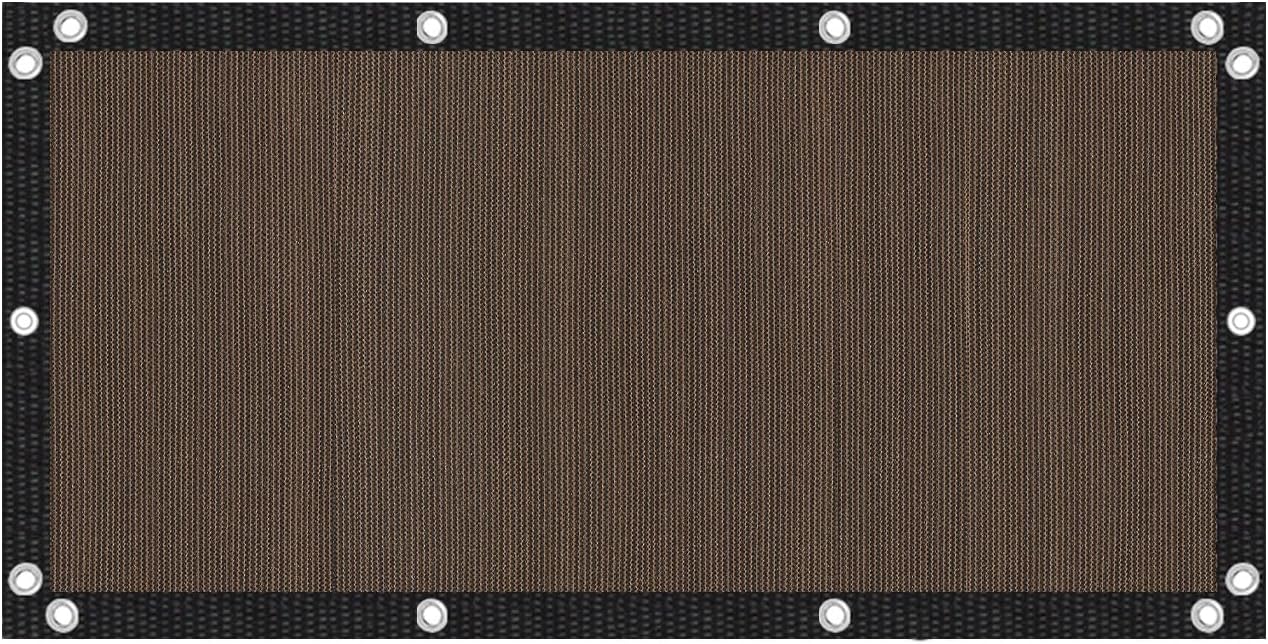90% Shade Cloth 5×6 FT with Grommets, Outdoor Sun Shade Cloth UV Block Shade Fabric for Patio, Backyards, Carport, Garden, Mocha