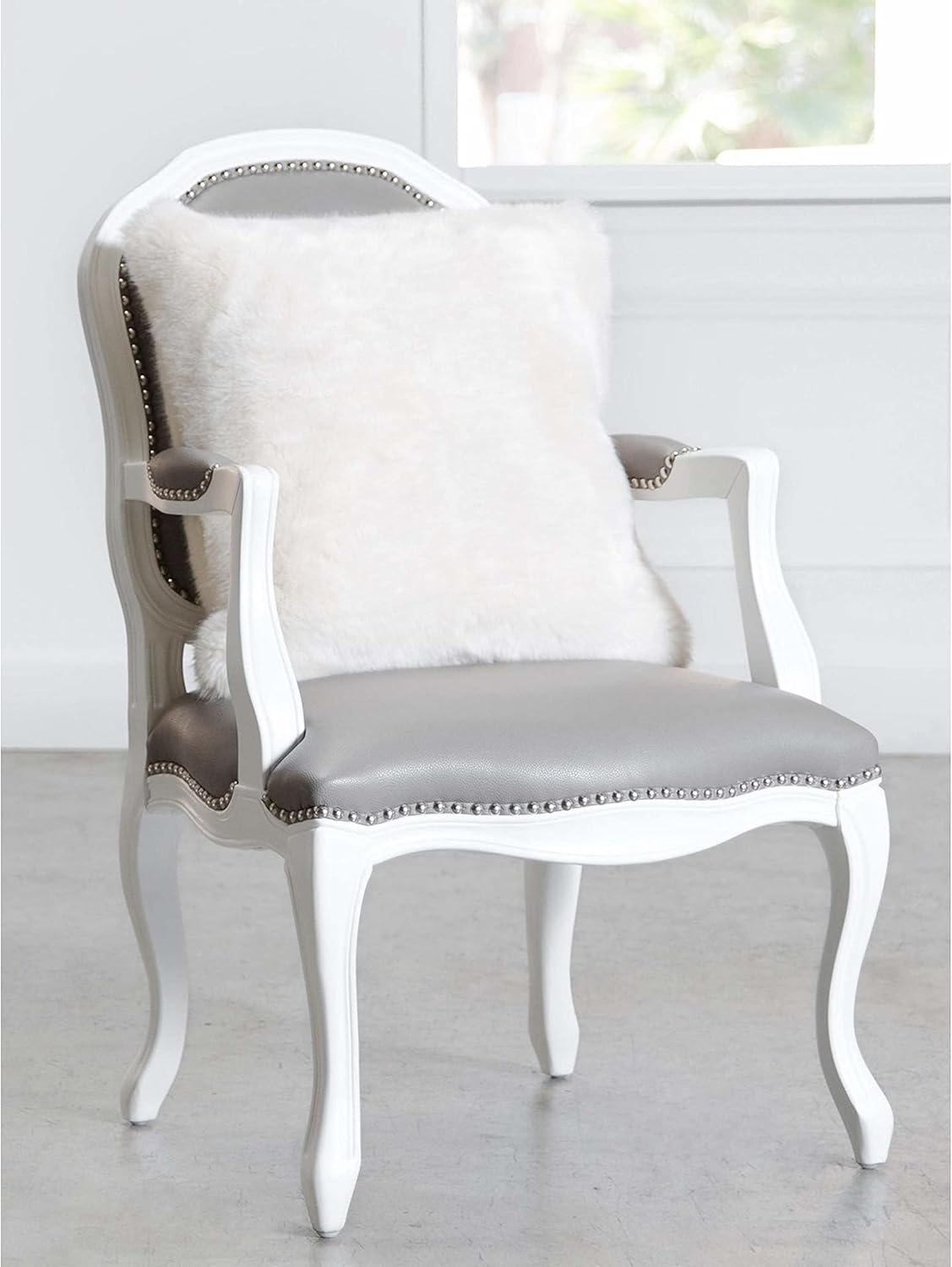 Little Giraffe Luxe Loft Throw Pillow 20" x 20", Cream