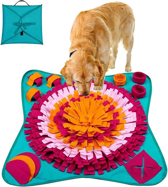 Emwel Dog Snuffle Mat - Washable Pet Feeding Nosework Treats Mat Puzzle Training Toy for Dogs Large Medium Puppies
