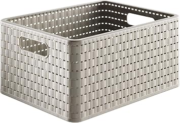 Rotho 1153003 Country Basket Big PP Taupe 36,8 x 27,8 x 19,10 cm