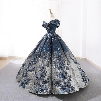 Wedding Dress Slim Palace Gradually Change Bride Wedding Dinner Dress Fashion Princess Fluffy Dress(Medium)