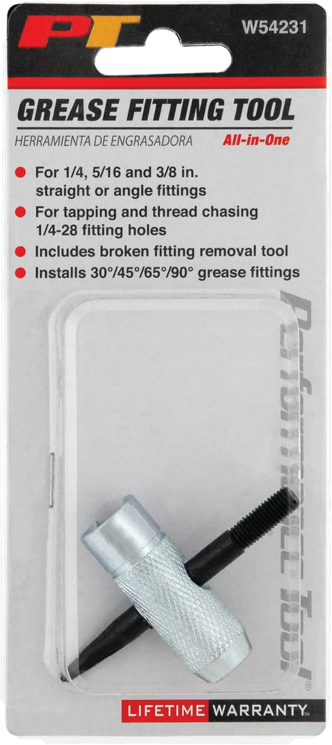 Performance Tool W54231 1/4-Inch, 5/16-Inch & 3/8-InchAll-In-One Grease Fitting Tool