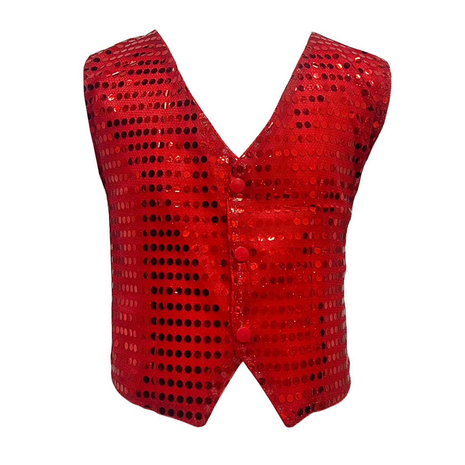 ZUYPSK Gilet à paillettes pour garçon - Unisexe - Court - Jazz - Danse - Hip Hop - Fête - Mariage - Gilet de costume Performance