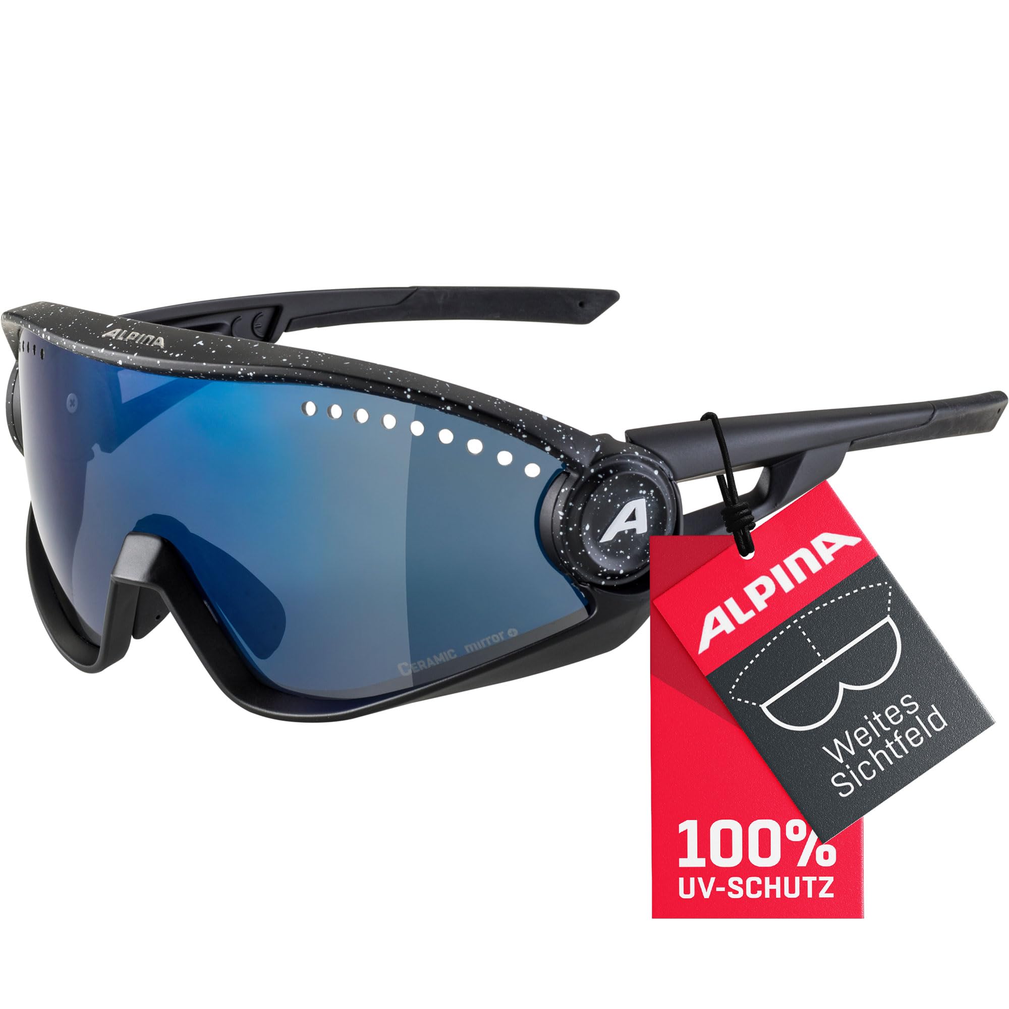 ALPINA 5W1NG - Verspiegelte und Bruchsichere Sport- & Fahrradbrille Mit 100% UV-Schutz Für Erwachsene