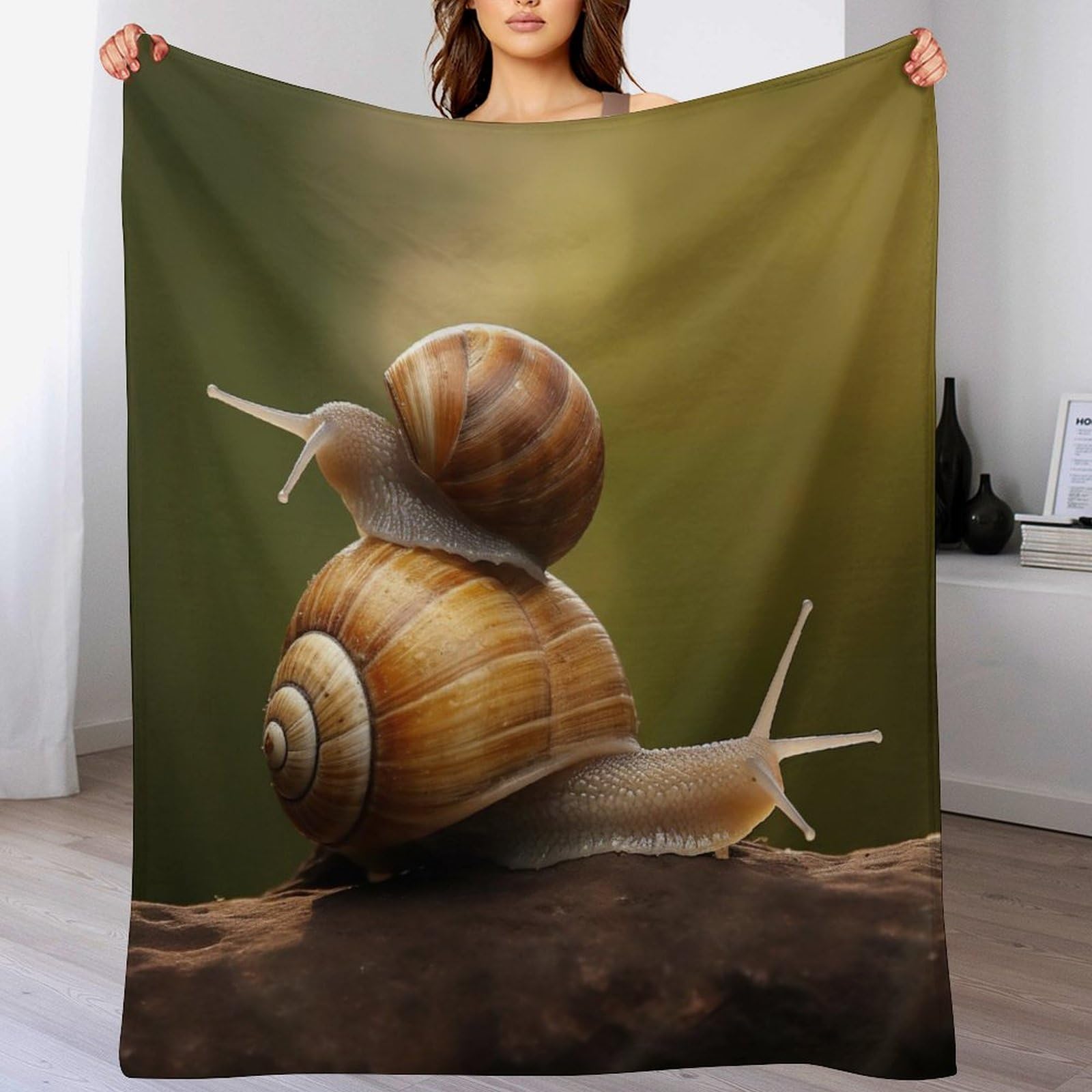 Manta de franela caracol 3D suave mullida cuatro estaciones para cama y sofá 1