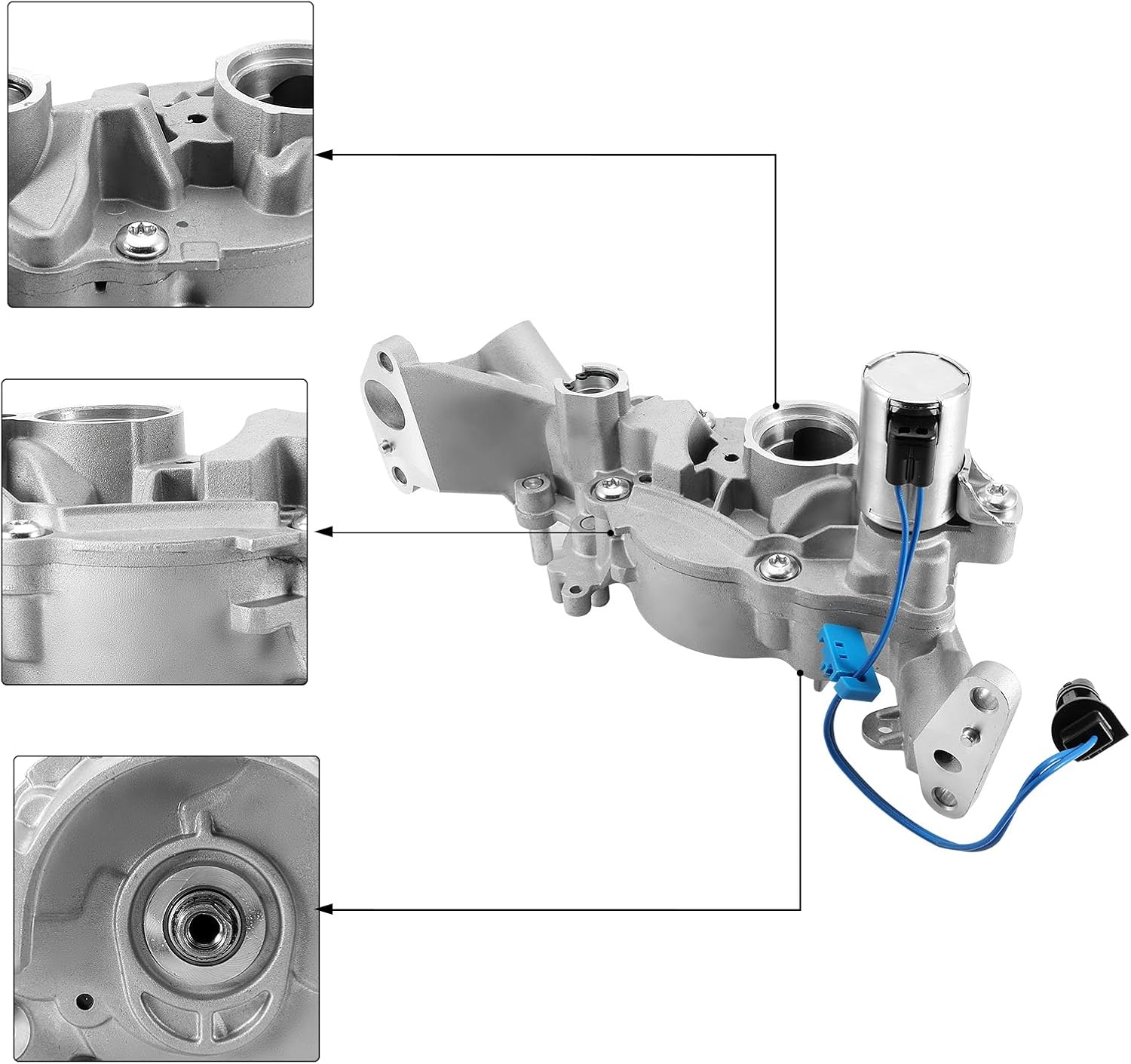 68297857AA Engine Oil Pump (3.6L V6) For Dodge Durango 2016-2023, Ram 1500 2019-2023, Jeep Gladiator Grand Cherokee L/WK Wrangler, Chrysler Pacifica Voyager 2017-2023 68297857AB 68297857AC