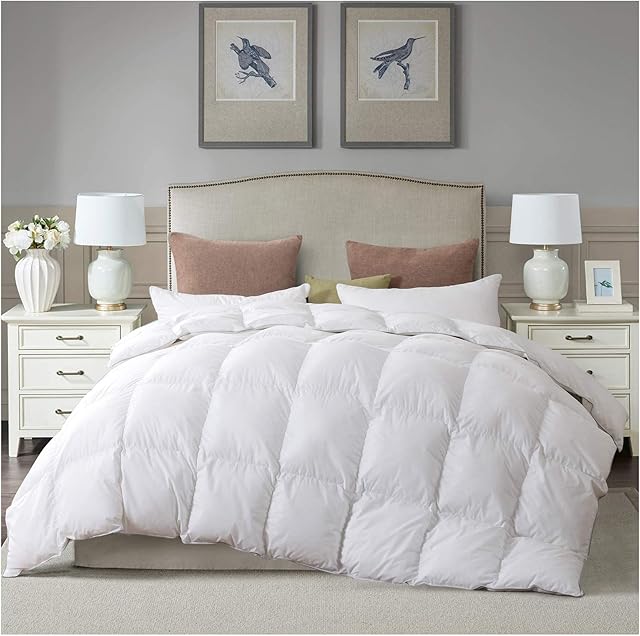 Duck Feather Down Duvet Quilt [K] 13.5 Tog Deluxe | Best Hotel Quality | Super Soft | Warm and Cosy | Anti Allergy | Computer Quilted Construction, Self-fabric piping (King)
